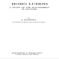 homo ludens huizinga
